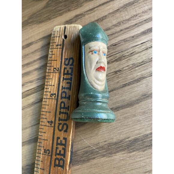 Vintage Midcentury Medieval Duncan Ceramic Hand Painted Chess Pieces Bishops - Picture 4 of 5